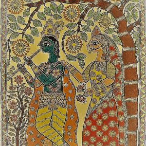 radha krishna madhubani art Sebanti ghosh novella