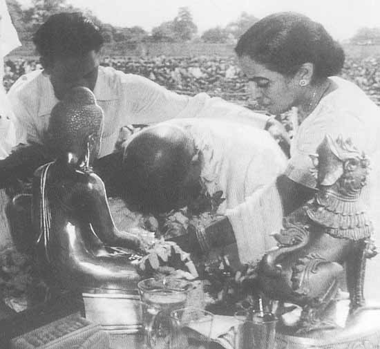 Ambedkar at his Dhamma Deeksha, 1956