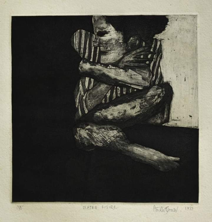 aquatint by Pinaki Barua