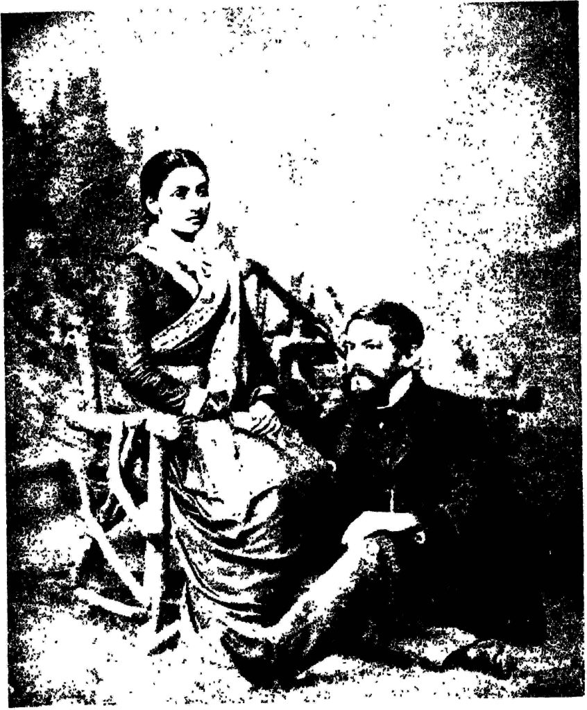 Satyandranath Tagore with wife Jnanadanandini Devi