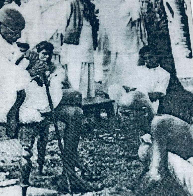 Sankar Ghosh with Gandhi