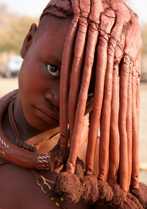 Braided Himba woman