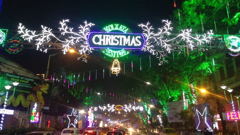 christmas in kolkata park street