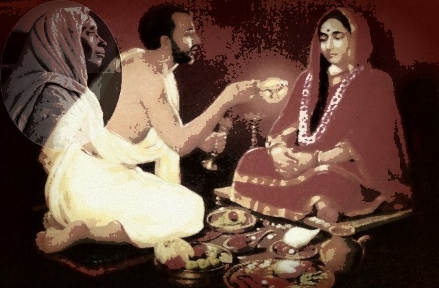 Ramkrishna worshipping Sarada