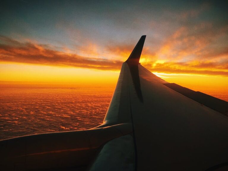 sunset from flight