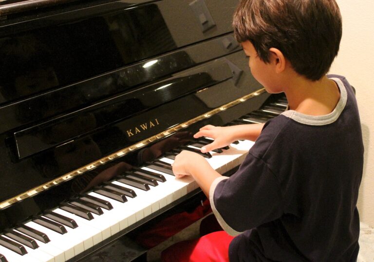 Boy with piano