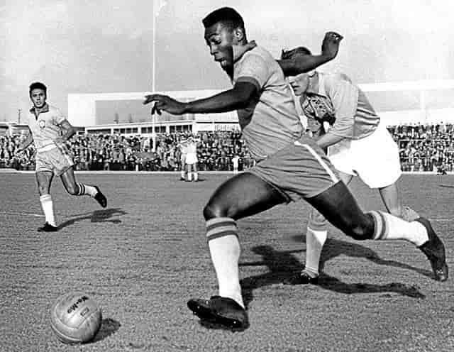 Pele on football field