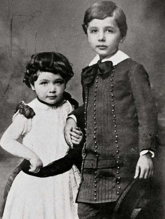 Albert Einstein and his sister