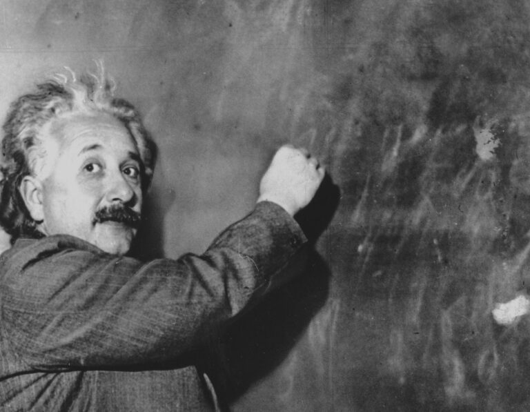 Einstein on Blackboard