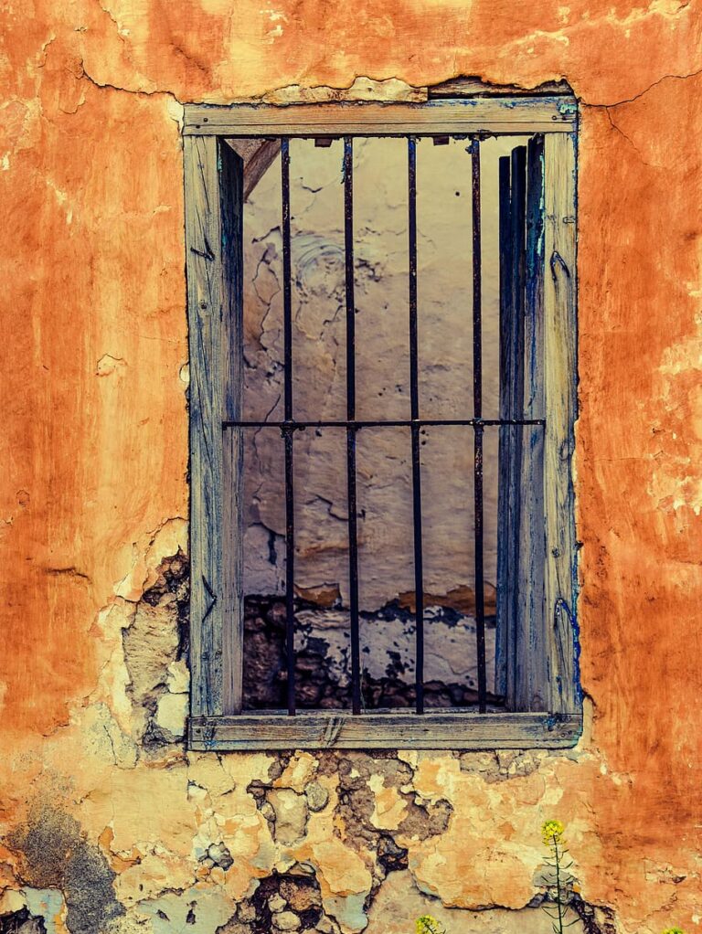 abandoned window wall