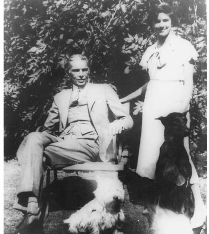 Muhammad Ali Jinnah with his daughter