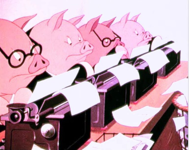 animal farm pigs reading