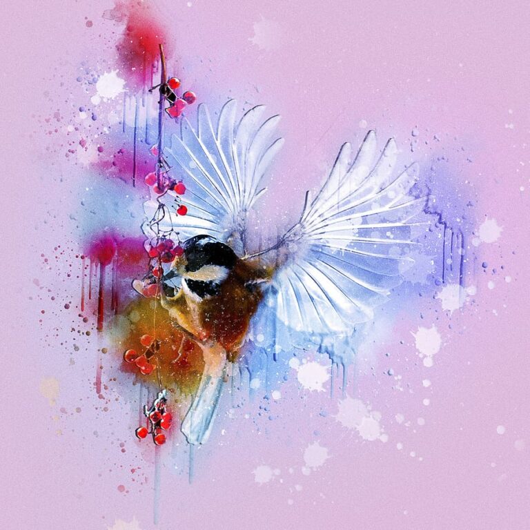 bird abstract painting